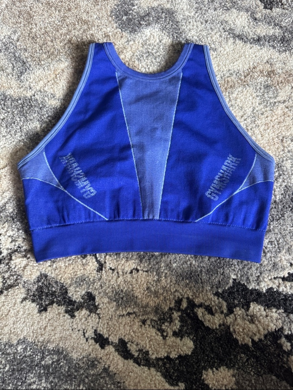 Gymshark High-Neck Seamless Sports Bra - Royal Blue